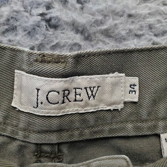 J.Crew Shorts Mens 34 Green Cotton Cargo Style Large Pockets Durable - Picture 2 of 10